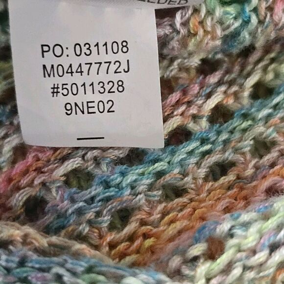 John Paul Richard Sweater XL Pullover Colorful Pride Open Knit Rainbow Acrylic - Picture 16 of 16